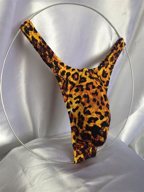 cheetah print man thong